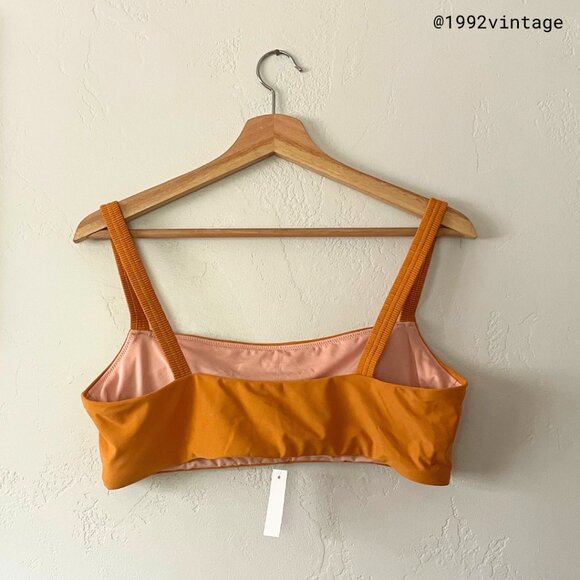 NWT Madewell Scrunchy Strap Mid-Rise Bikini Set Ochre Fresco | Size L - Picture 5 of 8